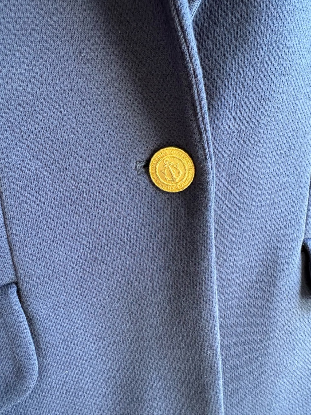 Vineyard Vines Navy Single-Button Gold-Accent Blazer - Picture 6 of 7